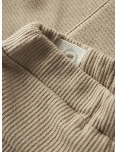 NAME IT BABY gebreide joggingbroek beige Jongens Katoen Effen - Foto 2