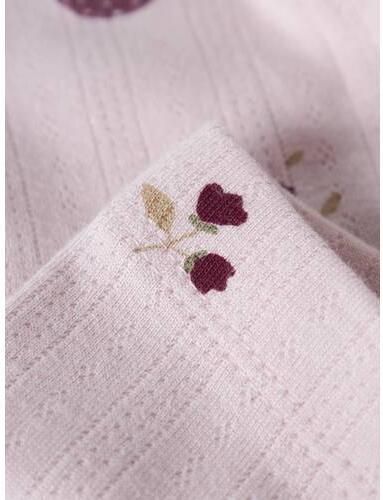 NAME IT BABY gebreide legging met ruches en print lichtroze Meisjes Stretchkatoen - Foto 2