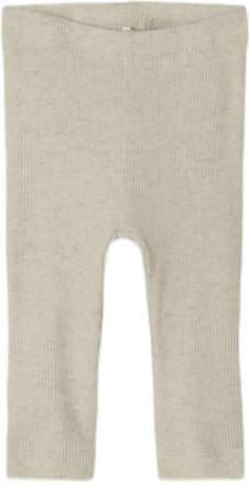 NAME IT BABY gemêleerde skinny broek NBNKAB ecru melange Legging Beige Stretchkatoen - Foto 4