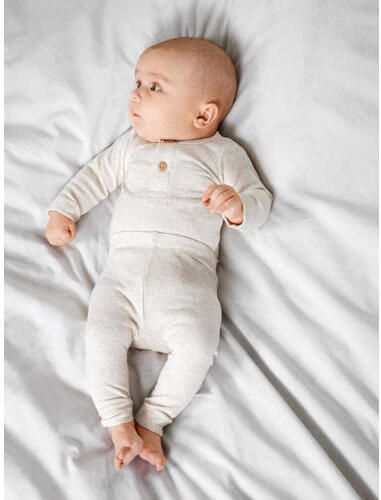 Name it BABY gemêleerde skinny broek NBNKAB ecru melange Legging Katoen 104 - Foto 2