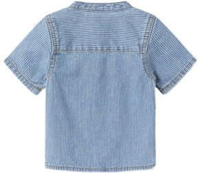 Name it BABY gestreept denim overhemd NBMLEO blauw wit Streep 56 - Foto 2