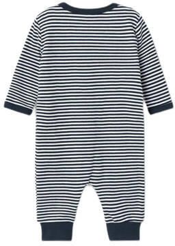 Name it BABY gestreepte baby pyjama NBNNIGHTSUIT donkerblauw Katoen Ronde hals 104 - Foto 3