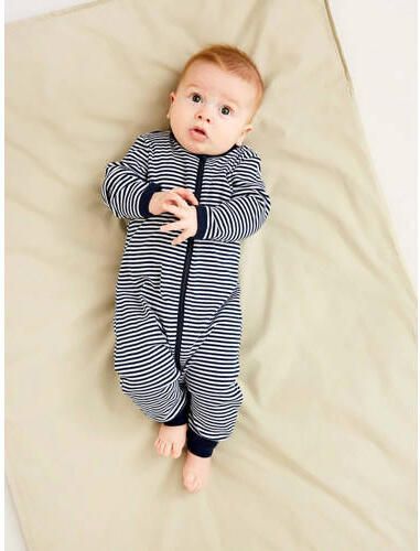 Name it BABY gestreepte baby pyjama NBNNIGHTSUIT donkerblauw Katoen Ronde hals 104 - Foto 2