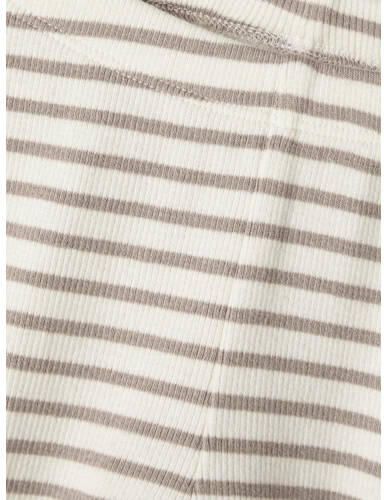 Name it BABY gestreepte romper NBNBANI beige ecru Jongens Katoen Ronde hals 50
