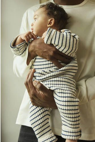 NAME IT BABY gestreepte casual broek wit Jongens Viscose Streep - Foto 2