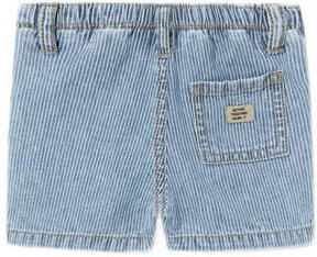 Name it BABY gestreepte denim short NBMRYAN blauw wit Korte broek 56