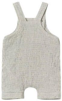 Name it BABY gestreepte tuinbroek NBMFEDENIS donkerblauw offwhite Stretchkatoen Vierkante hals 56