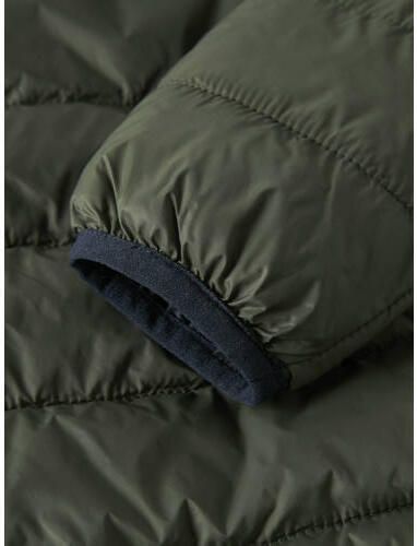 NAME IT BABY gewatteerde winterjas donkergroen Jongens Nylon Capuchon - Foto 3