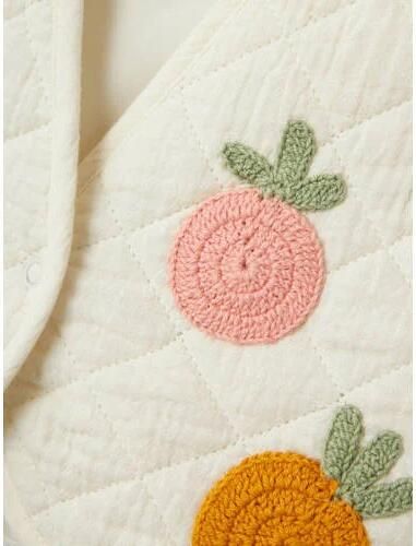 Name it BABY gilet NBFHELGANY met printopdruk ecru multicolor Meisjes Katoen Openvallende hals 62