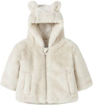 NAME IT BABY imitatiebonten winterjas beige