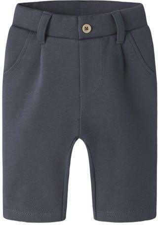 NAME IT BABY jacquard chino donkerblauw Broek Jongens Katoen Effen
