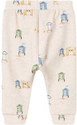 Name it BABY joggingbroek met all over print beige multicolor Jongens Katoen 62