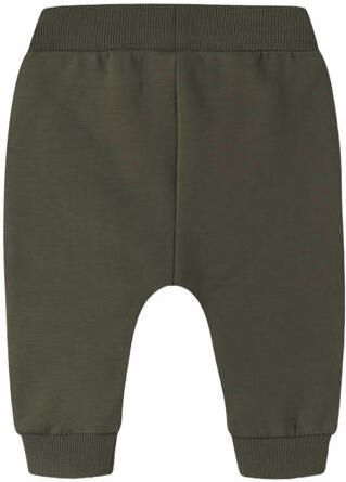 NAME IT BABY joggingbroek met borduursels en print olijfgroen Jongens Sweat - Foto 3