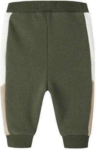 NAME IT BABY joggingbroek olijfgroen beige wit Jongens Sweat Meerkleurig - Foto 2