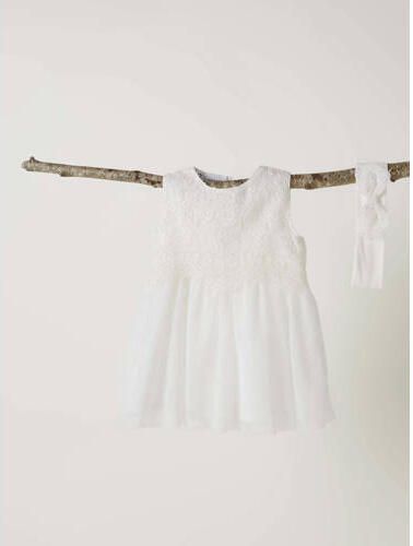 Name it BABY jurk NBFNIKOL wit Meisjes Polyester Ronde hals Effen 56 - Foto 3