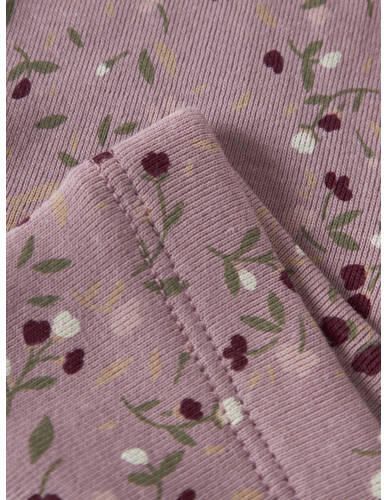NAME IT BABY katoenen gebreide gebloemde legging lila Paars Bloemen - Foto 2