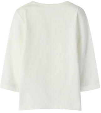 NAME IT BABY katoenen regular fit longsleeve met print wit Printopdruk - Foto 3