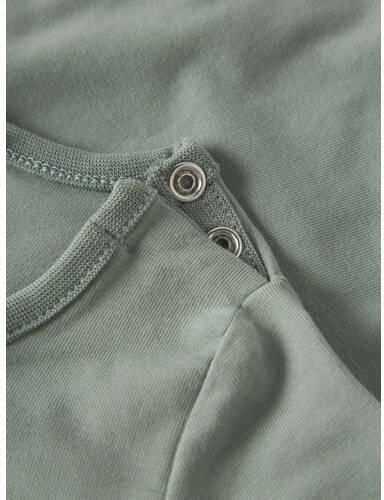 NAME IT BABY katoenen regular fit T-shirt met print lichtkaki Groen Jongens Stretchkatoen Ronde hals - Foto 2