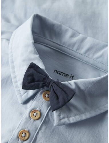 NAME IT BABY katoenen romper lichtblauw Effen - Foto 2