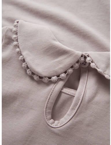 NAME IT BABY katoenen romper met franjes en backprint lila Paars Meisjes Stretchkatoen Peter Pan-kraag - Foto 2