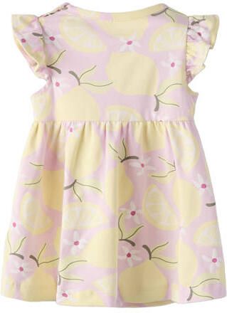 NAME IT BABY korte jurk lichtroze Meisjes Stretchkatoen Ronde hals All over print - Foto 3