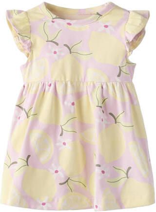 NAME IT BABY korte jurk lichtroze Meisjes Stretchkatoen Ronde hals All over print