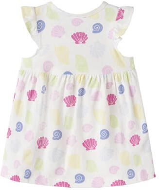 NAME IT BABY korte jurk wit Meisjes Stretchkatoen Ronde hals All over print - Foto 3