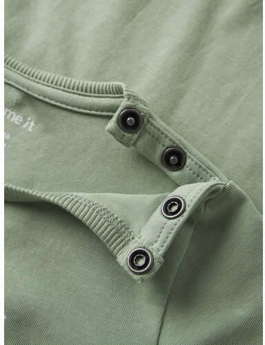 NAME IT BABY longsleeve met print groen Jongens Katoen Ronde hals Printopdruk - Foto 2