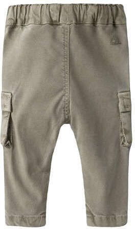 NAME IT BABY loose fit cargo broek groen Ecru Jongens Lyocell Effen - Foto 3
