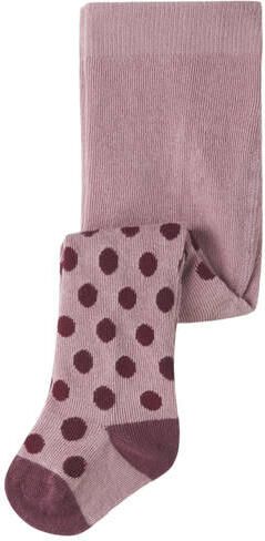 NAME IT BABY maillot met stippen roze donkerroze Meisjes Stretchkatoen