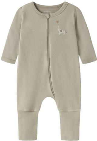 NAME IT BABY pyjama groen wit (set van 2) Multi Katoen Ronde hals - Foto 2