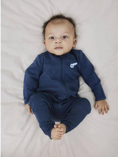 Name It Pyjama NBMNIGHTSUIT 2P ZIP FF DARK SPACE NOOS comfortabele overalls: één effen en één allover bedrukt (set 2-delig)
