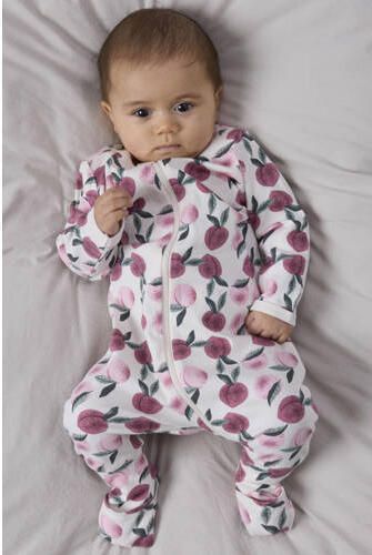NAME IT BABY pyjama met print ecru roze donkerroze Meisjes Katoen Ronde hals - Foto 2