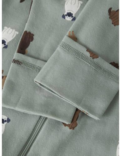 NAME IT BABY pyjama met print groen Jongens Katoen Ronde hals All over print