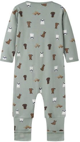 NAME IT BABY pyjama met print groen Jongens Katoen Ronde hals All over print - Foto 2