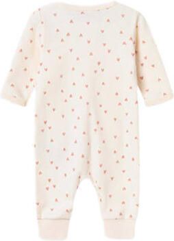 Name it BABY pyjama NBFNIGHTSUIT offwhite roze Ecru Meisjes Katoen Ronde hals 50 - Foto 2