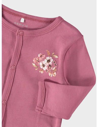 Name it BABY pyjama NBFNIGHTSUIT set van 2 Onesie Rood Meisjes Katoen Ronde hals 50 - Foto 3