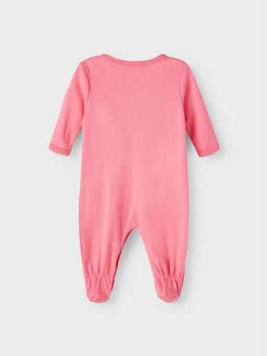 Name it BABY pyjama NBFNIGHTSUIT set van 2 roze wit Onesie Meisjes Biologisch katoen Ronde hals 56 - Foto 2