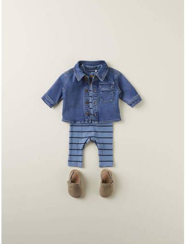 Name it BABY pyjama NBMKILO blauw Jongens Katoen Ronde hals Streep 50 - Foto 2