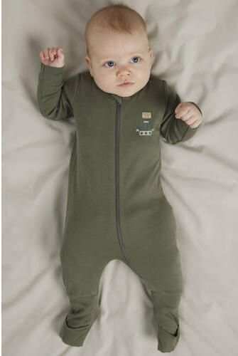 NAME IT BABY pyjama NBMNIGHTSUIT beige groen (set van 2) Jongens Katoen Ronde hals - Foto 2