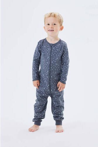 Name it BABY pyjama NBMNIGHTSUIT blauw Jongens Katoen Ronde hals Sterren 62 - Foto 2
