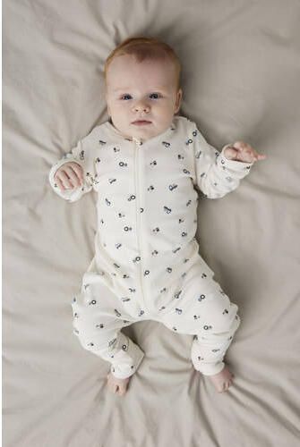 NAME IT BABY pyjama NBMNIGHTSUIT blauw ecru (set van 2) Jongens Katoen Ronde hals - Foto 3