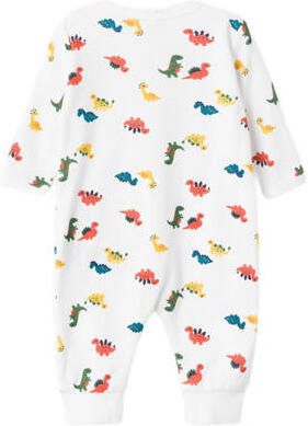 Name it BABY pyjama NBMNIGHTSUIT met all over print wit multicolor Onesie Jongens Biologisch katoen V-hals 86 - Foto 2