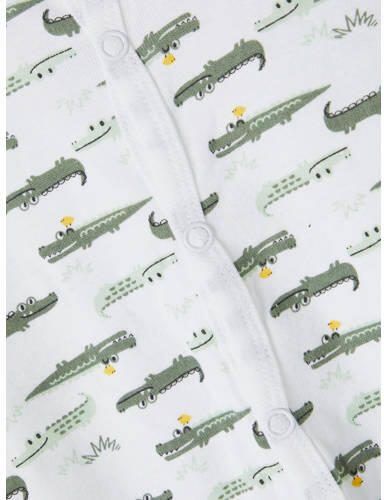 Name it BABY pyjama NBMNIGHTSUIT set van 2 Onesie Groen Jongens Katoen Ronde hals 50 - Foto 3