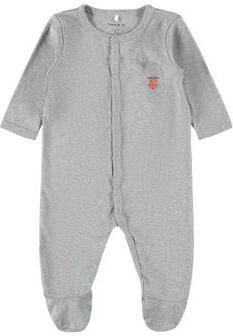 Name it BABY pyjama NBNNIGHTSUIT set van 2 Onesie Grijs Katoen Ronde hals 86 - Foto 4