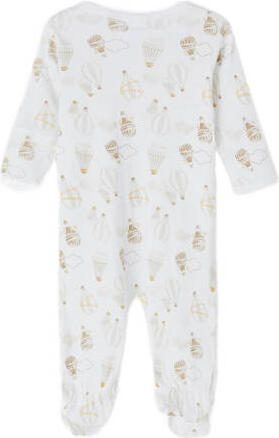 Name it BABY pyjama NBNNIGHTSUIT set van 2 Onesie Wit Jongens Katoen Ronde hals 50 - Foto 5