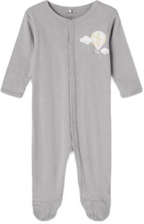 Name it BABY pyjama NBNNIGHTSUIT set van 2 Onesie Wit Jongens Katoen Ronde hals 50 - Foto 4