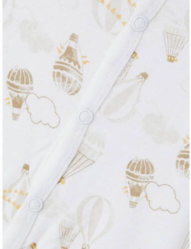 Name it BABY pyjama NBNNIGHTSUIT set van 2 Onesie Wit Jongens Katoen Ronde hals 50 - Foto 3