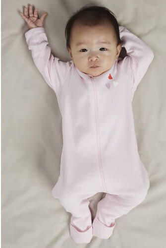 NAME IT BABY pyjama roze lichtroze (set van 2) Meisjes Katoen Ronde hals