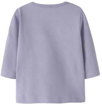 NAME IT BABY rechtvallende longsleeve met print lila Paars Meisjes Stretchkatoen Ronde hals - Foto 3
